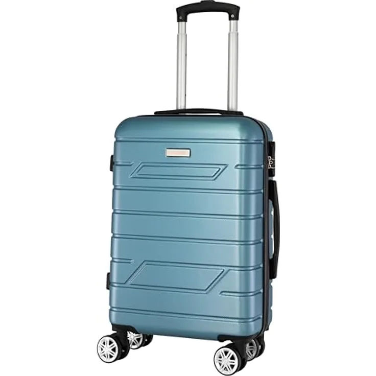 Nowi Bergamo 4 Rollen Kabinentrolley 56 cm, (37.40 l, S) in stilvollem Design, schwarz