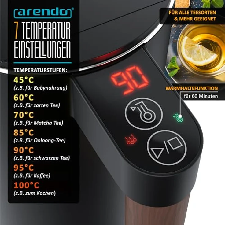 Arendo Manuelle Zitruspresse, Saftpresse mit 300 ml Behälter, ideal für Limetten, Zitronen & Grapefruit, umweltfreundliches Design, spülmaschinenfest – Bild 3