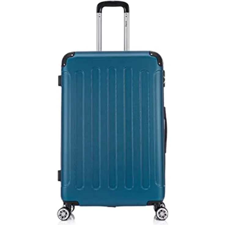 Flexot® Flex-2045 Koffer (XL, Royal-Blau) Zwillingsrollen Reisekoffer Trolley Hartschale – Bild 1