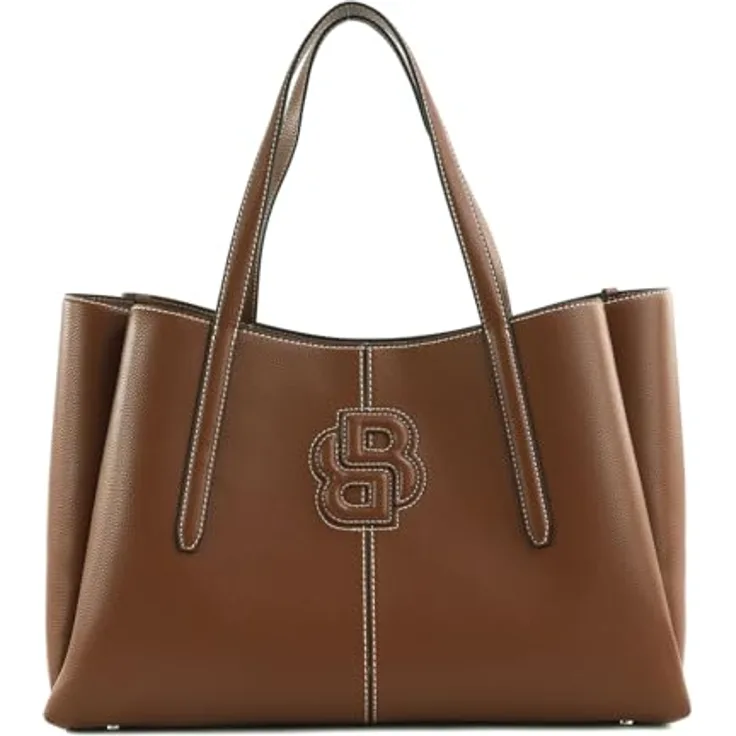 Boss Anett Shopper Tasche, 48 cm, braun, 100% Polyurethan, Raumangebot 28 cm x 20 cm