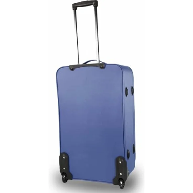 SIGN Stoffkoffer Trolley Reisekoffer Inline Rollen (Blau, 4er Set) - Leichte Weichgepäck-Trolley mit Teleskopstangen – Bild 3