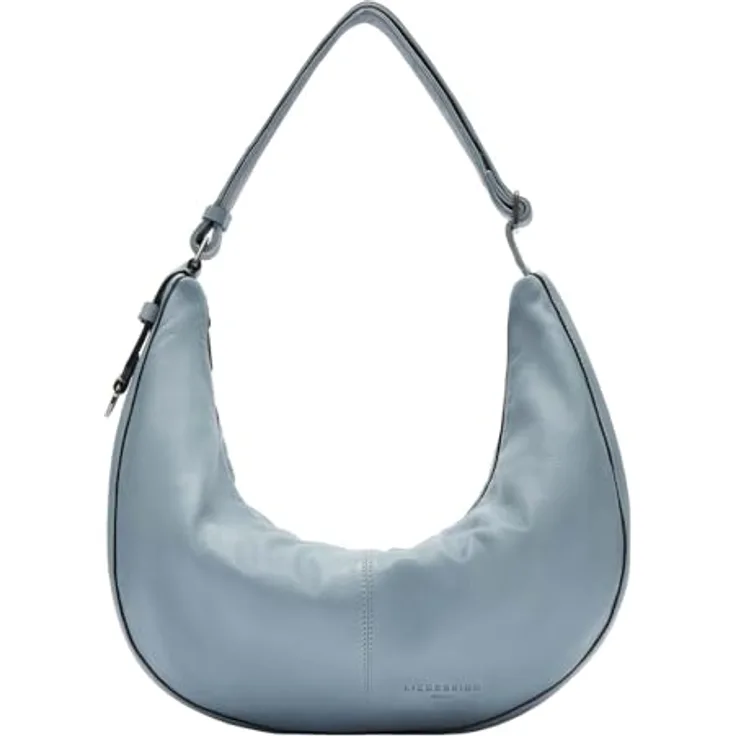 Liebeskind Berlin Moon Hobo M, Handtasche aus hochwertigem Schafsleder mit Zwei-Wege-Reißverschluss, blau