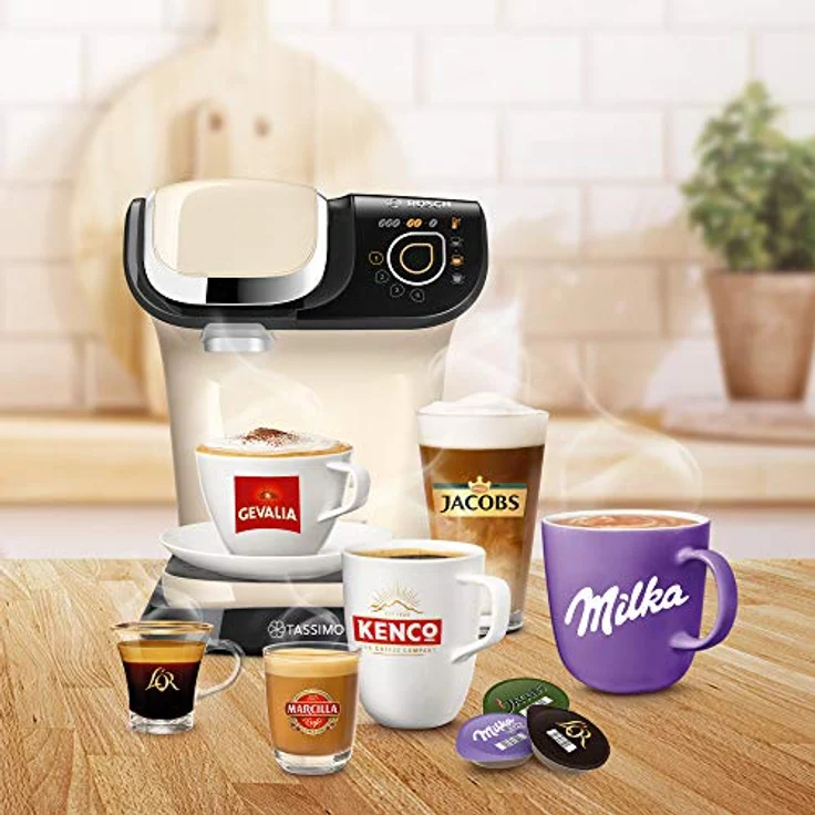 Bosch TAS6507 Tassimo My Way 2 Kapselmaschine, über 70 Getränke, Personalisierung, vollautomatisch, BRITA Wasserfilter, 1500 W, creme – Bild 3