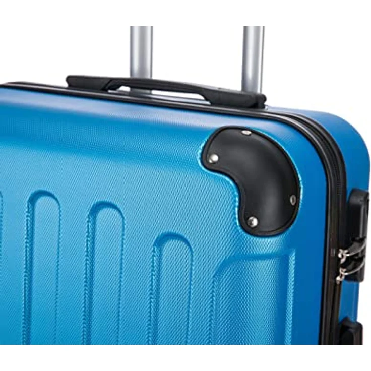 Flexot® F-2045 Koffer, Handgepäck & 3tlg Kofferset (16 Farben zur Auswahl) Zwillingsrollen Bordcase Suitcase Reisekoffer Trolleys Hartschale, Brillant-Blau – Bild 3