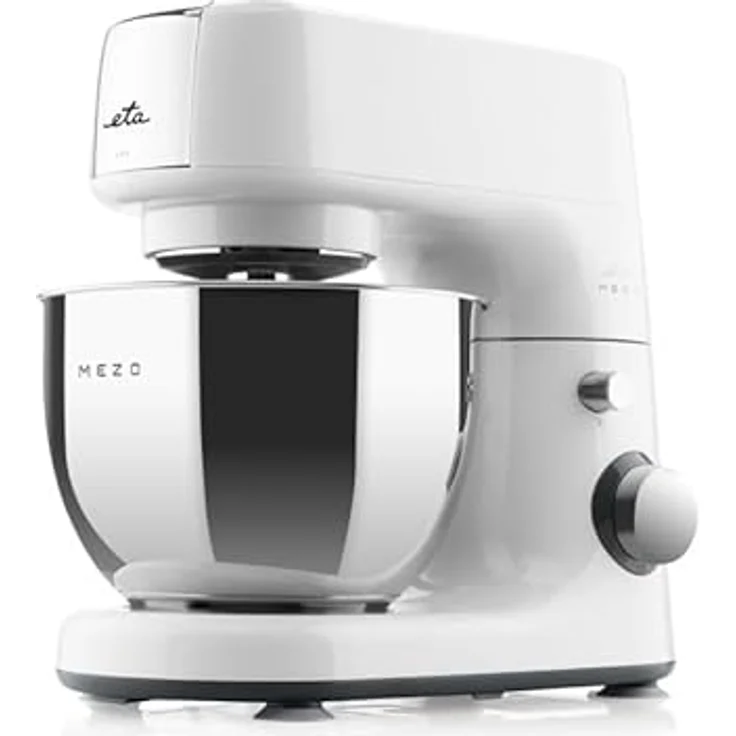 ETA Küchenmaschine Mezo III Bravo Vollmetall 1000 W 6 Geschwindigkeiten 4 l - Edelstahl Schüssel Planetenrührsystem - PAUSE-Taste - Geschwindigkeitsregelung - reiches Zubehör – Bild 3
