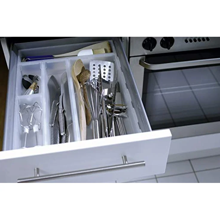 Rotho Basic Ordnungssystem, Kunststoff PP, transparent, 38 x 8 x 5 cm – Bild 3