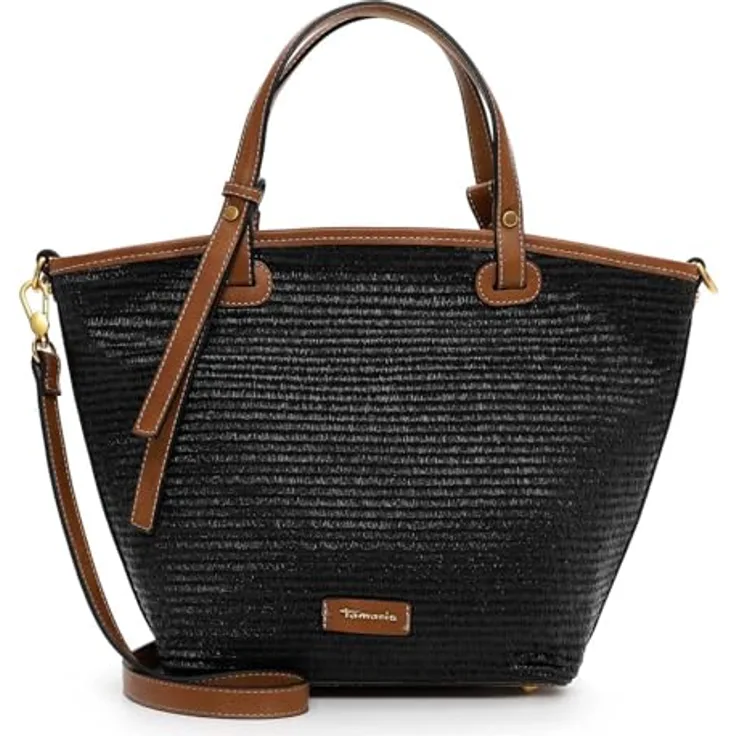 Tamaris TAS Fernanda Shopper, zweifarbiges Design aus Feinsynthetik mit Umhängeriemen und Reißverschluss