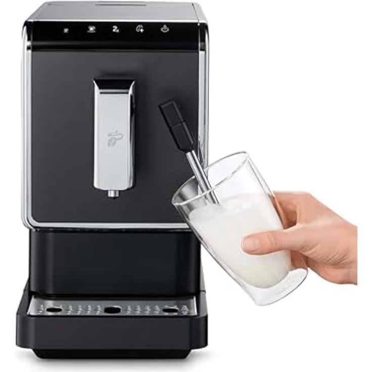 Tchibo Kaffeevollautomat Esperto Latte mit Milchaufschäumfunktion für Caffè Crema, Espresso und Milchspezialitäten, Anthrazit - INKLUSIVE Kaffeeprobierset GRATIS – Bild 2