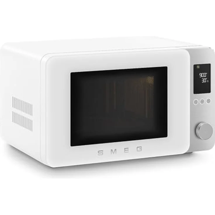 Smeg MOC02WHMEU, Kombi-Tisch-Mikrowelle mit 9 Garfunktionen, Air-Fry, Umluft, 25 Automatikprogrammen, LCD-Farbdisplay, weiß – Bild 3