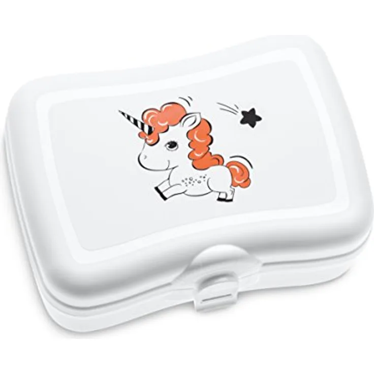 Koziol 3149525 Box Imbiss, mit Druck Kunststoff, weiß Blickdicht, 12,2 x 16,8 x 6,6 cm