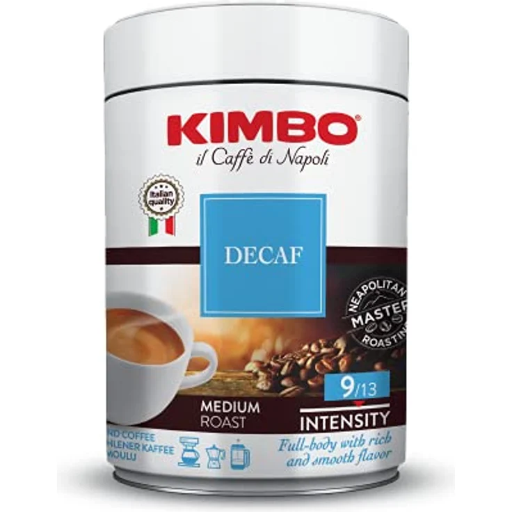KIMBO Espresso Decaffeinato, 250g Dose, gemahlen – Bild 2