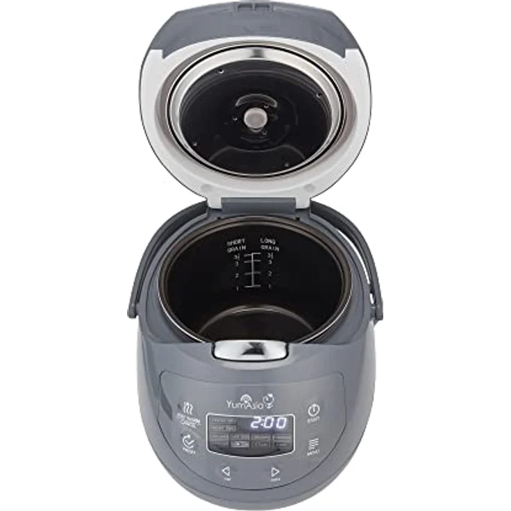 Yum Asia Panda Mini-Reiskocher mit Ninja-Keramikschüssel und Advanced Fuzzy Logic (3,5 Tassen, 0,63 Liter) 4 Reisfunktionen, 4 Multicooker-Funktion, 220–240V (Cobalt Grey) – Bild 4