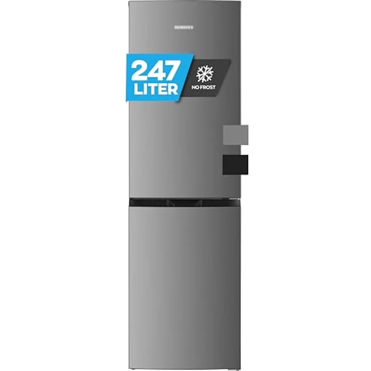 Heinrich´s HKS 3194, Kühlgefrierkombination mit 247L Gesamtvolumen, No Frost, 165L Kühlvolumen, 82L Gefriervolumen, leise 39 dB, Inox, Energieklasse D, LED Beleuchtung – Bild 1