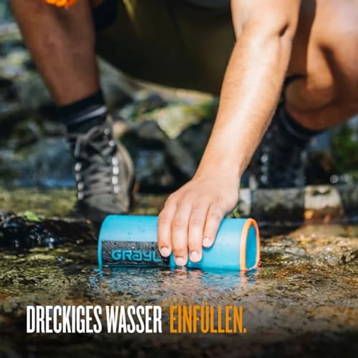 GRAYL GEOPRESS Purifier bali blue Wasserfilterflasche – Bild 4