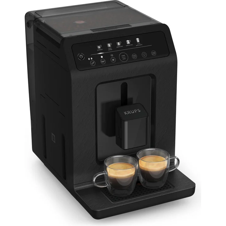 Krups EA8968E0, Kaffeevollautomat mit integriertem Mahlwerk, 2,3 Liter Wassertank, Schwarz