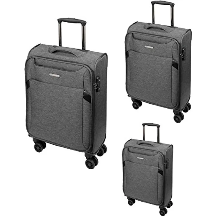 D&N Travel Line 6704 - Trolley-Set, 3tlg. grau