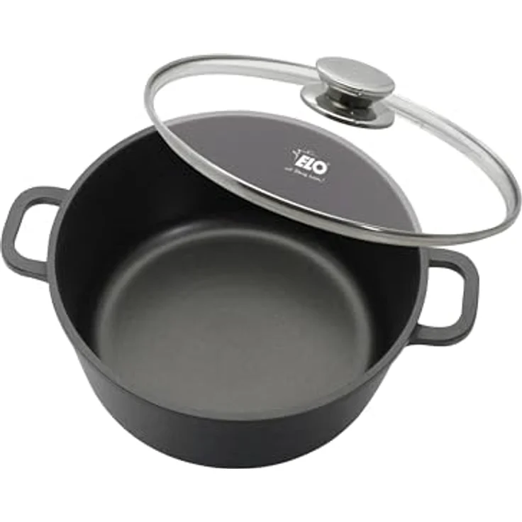 ELO Kochtopf ALUCAST D 24 cm, grau, Aluminiumguss, ELODUR Select Antihaftversiegelung, induktionsgeeignet, backofenfest bis 240°C, spülmaschinengeeignet – Bild 4