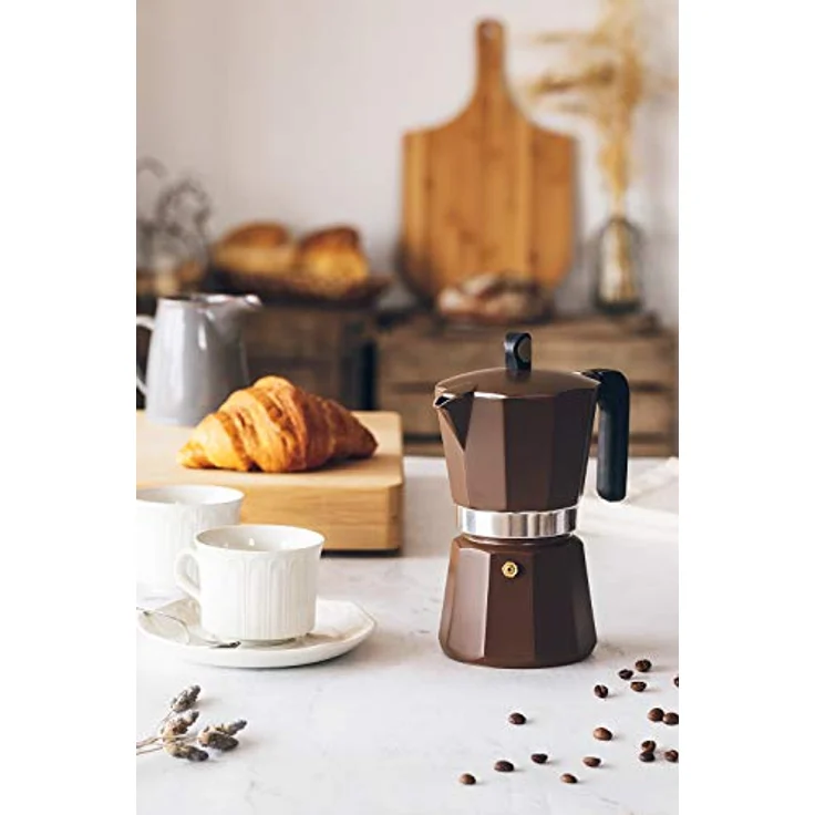 Italienische Kaffeemaschine Monix NEW CREAM 12 Tassen braun – Bild 5