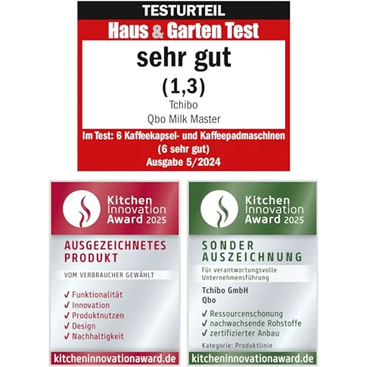 Tchibo Qbo MILK MASTER Premium Kapselmaschine, 300 ml Milchtank, PressBrew™ Technologie, Gently Grey – Bild 5