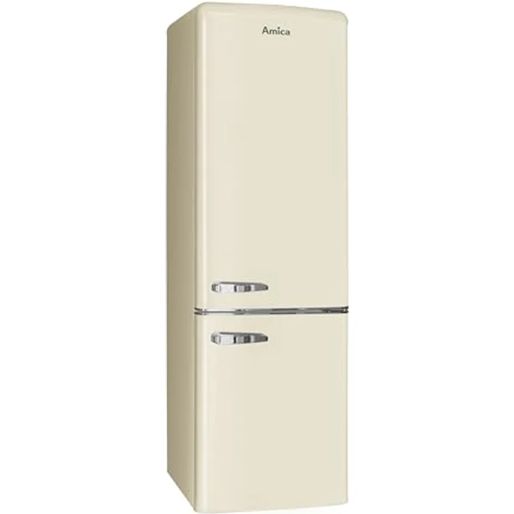 Amica Retro Kühl-Gefrierkombination 244 L EEK C freistehend 55cm breit (Beige) – Bild 3