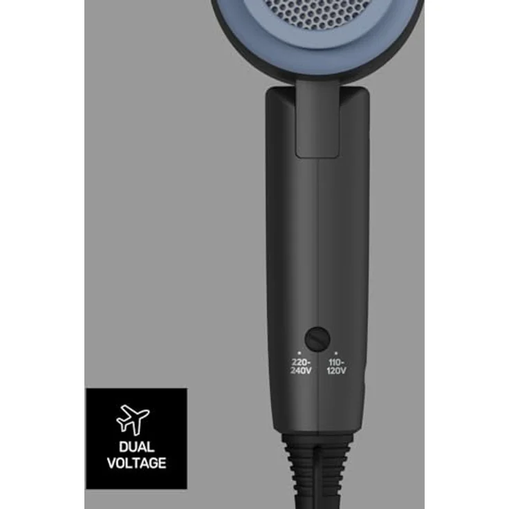 Taurus Studio Glow 1500, Haartrockner mit 1400 Watt, drei Wärmestufen, zwei Gebläsestufen, einklappbarer Griff, Schwarz – Bild 4