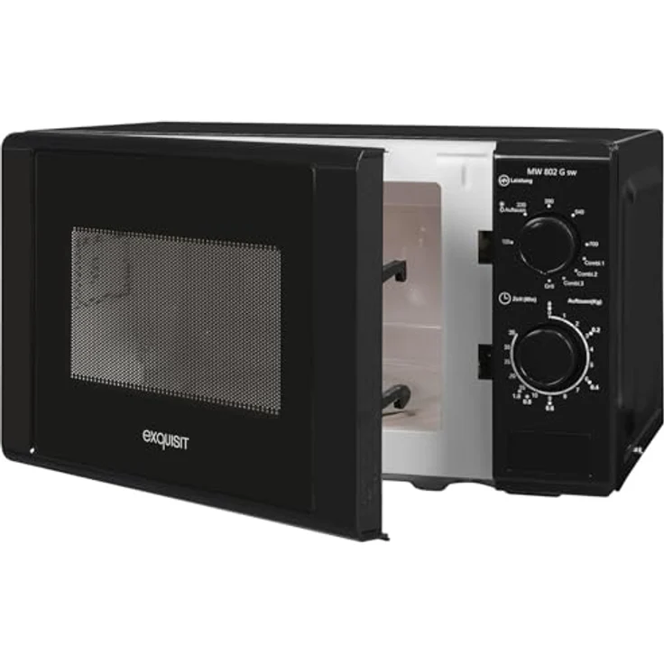 Exquisit MW900-030G Schwarz Großgeräte, Mikrowelle, Schwarz – Bild 3
