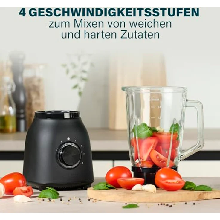 Princess Black Steel 212092 Standmixer, 1000W, 1,5L, Pulse-Funktion, schwarz – Bild 3