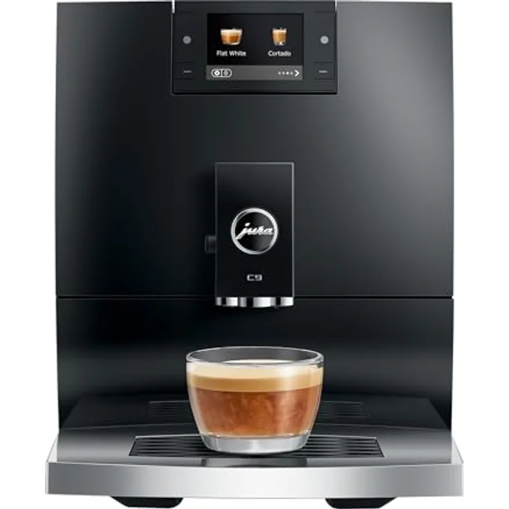 JURA C9 (EA) Kaffeevollautomat, Piano Black mit Hot Brew und Light Brew, 17 Kaffeespezialitäten, Wi-Fi Connect kompatibel