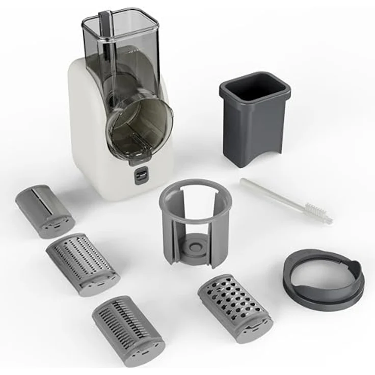 Silva Homeline SKR 800, Universalzerkleinerer mit 80 Watt Motor und 4 Einsätzen, Weiss/Grau – Bild 2