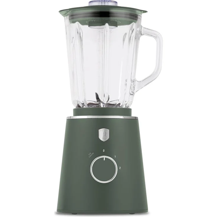 Berlinger Haus 1,5 L Standmixer, 1000 W Leistung, 8 Edelstahlklingen, mattgrün, mit Ice-Crush-Funktion und Glasbehälter