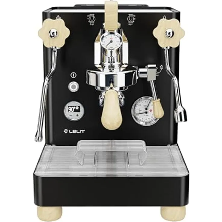 Lelit Bianca V3, Siebträgermaschine mit Dual Boiler, PID-Temperaturregelung und mechanischem Paddle, Schwarz
