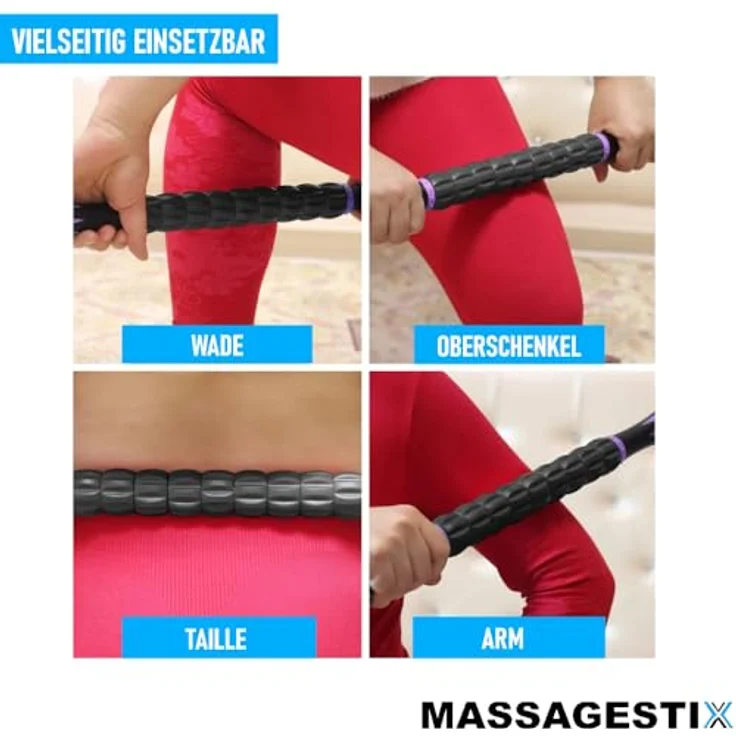 MAVURA MASSAGESTIX Muskelroller Schwarz, Selbstmassage Muskel Roller Stick Massagegerät Tiefenmassage - Preisvergleich – Bild 4