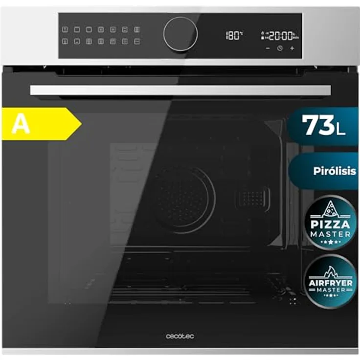 Cecotec Einbau-Backofen Pyrolyse 73L Bolero Hexa P516000 Line, 3250W, 14 Funktionen, Dual Display, Pizza- und Airfryer-Master, Kühlgebläse