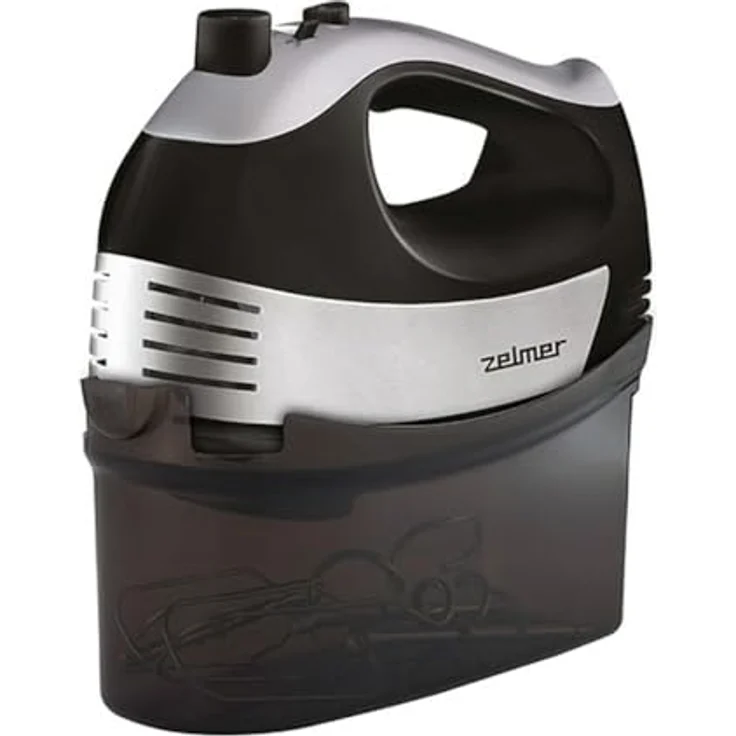 Zelmer ZHM 2453BS, Handmixer mit 700 W Leistung, 5 Geschwindigkeitsstufen, Turbo-Funktion, Zubehörbox, Silber/Schwarz – Bild 4