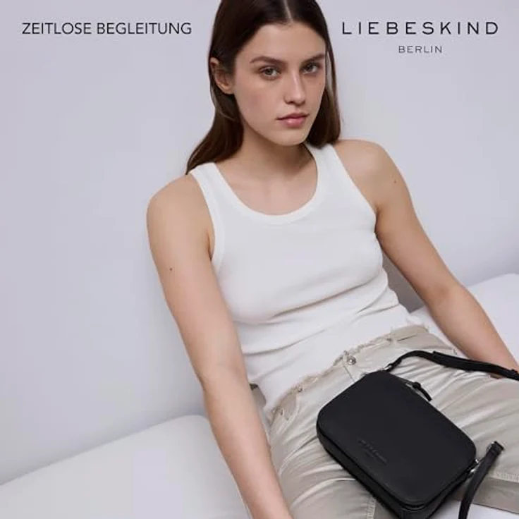 Liebeskind Berlin Umhängetasche NOOS HARRIS Luka, Leder, Midnight Sky, mit Reißverschluss und abnehmbarem verstellbarem Schulterriemen – Bild 2