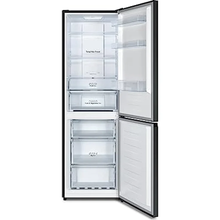 Hisense RB390N4BFC Kühl-Gefrier-Kombination, Total No Frost, Multi Air Flow, LED Display, Gemüsefach, Black INOX, EEK C – Bild 2