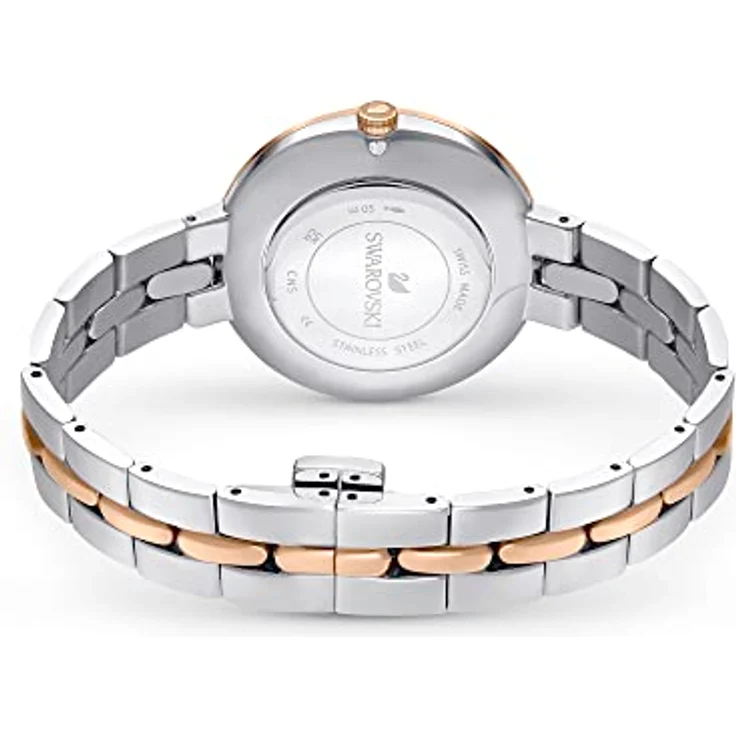 Swarovski Cosmopolitan Uhr, Damenuhr mit Silberfarbenem Zifferblatt, Swarovski Kristallen und Edelstahlarmband – Bild 3