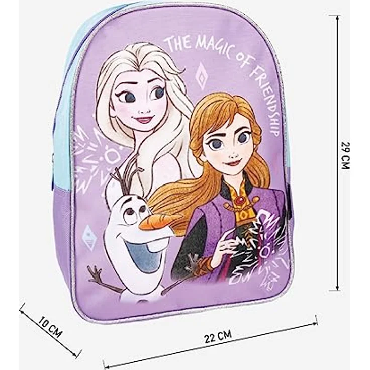 Disney Frozen Freizeitrucksack, multifunktionaler Rucksack für Kinder mit robustem Design, 29 CM hoch, 22 CM breit, 10 CM tief, 100% Polyester – Bild 4