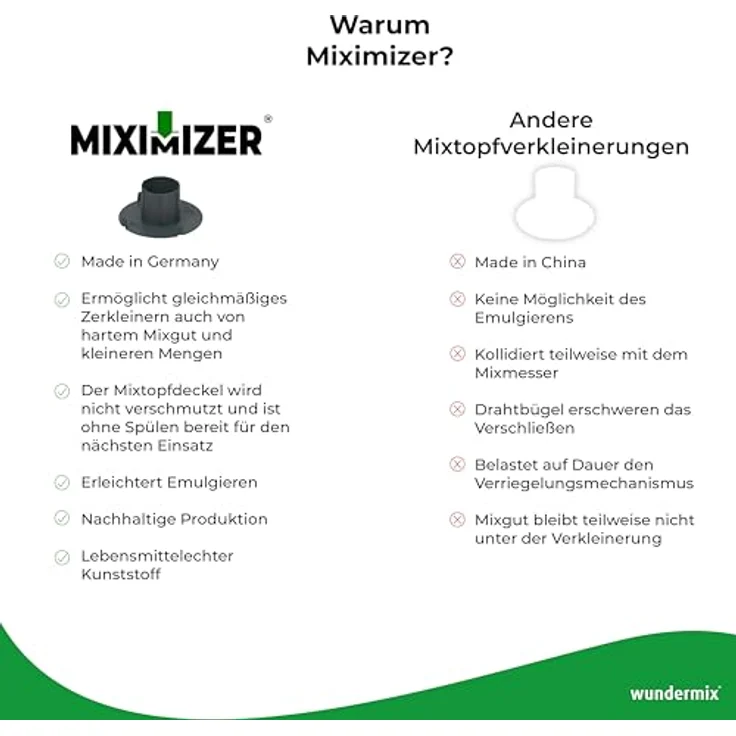 Miximizer Mixtopf-Verkleinerung für den Thermomix TM31, Kunststoff, grau – Bild 6