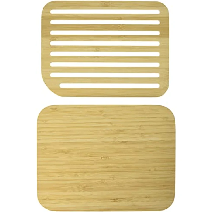Pebbly nba055 Set Brotschneidebrett und Toastzange, Bambus beige 26 x 20 x 2 cm 2 Einheit (S) – Bild 5