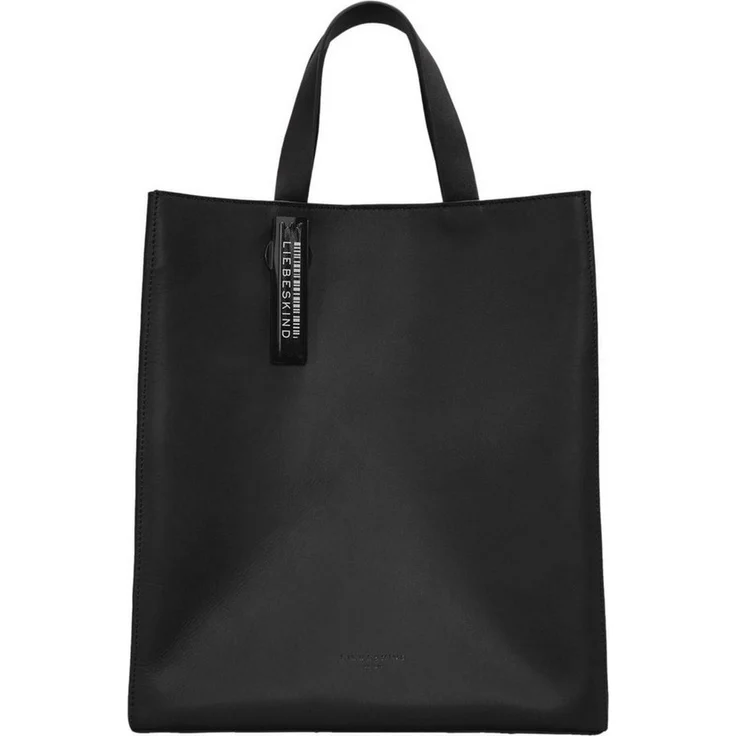 Liebeskind Berlin Shopper Paper Bag, modische Optik, Crossbody Bag, zertifiziert nach Leather Working Group, schwarz - Preisvergleich – Bild 1