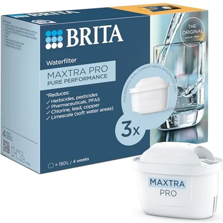 Brita Wasserfilter, passend für alle Wasserfilterkannen, effiziente Filtrationstechnologie