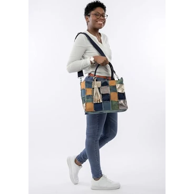 SURI FREY Shopper SFY Ashley, für Damen in Mix-Optik, veganes Material, Baumwolle, Reißverschluss – Bild 2