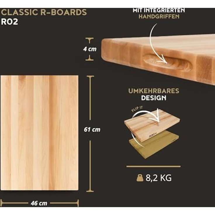 John Boos R02 ProChef Schneidebrett, Holz, maple – Bild 3