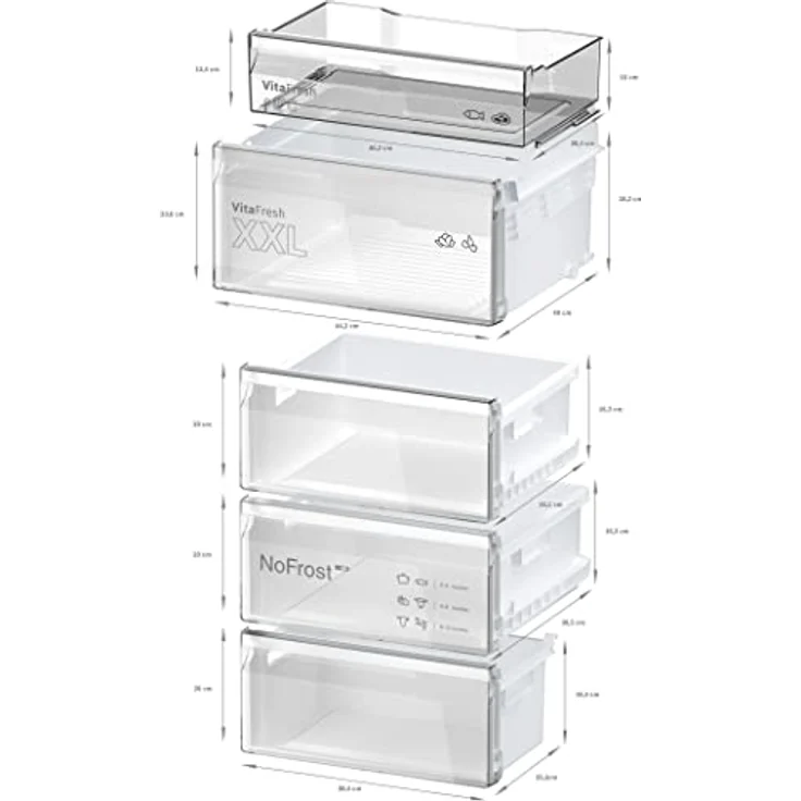 Bosch Serie 4 KGN392I1F, Kühl-Gefrier-Kombination mit VitaFresh 0°C, 203 cm, 260 l Kühlraum, 103 l Gefrierraum, gebürsteter Stahl AntiFingerprint – Bild 7