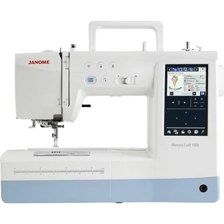Janome Nähmaschine Memory Craft 1000, 300 Nähprogramme, 241 Stickmuster, USB-Schnittstelle, umweltfreundliche Verpackung – Bild 5