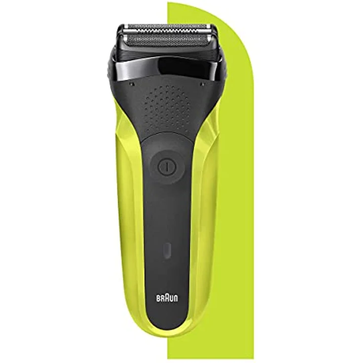 Braun 300BT Gelb Nass- und Trockenrasur Edelstahl-Klingen inkl. Kammaufsaätze – Bild 2