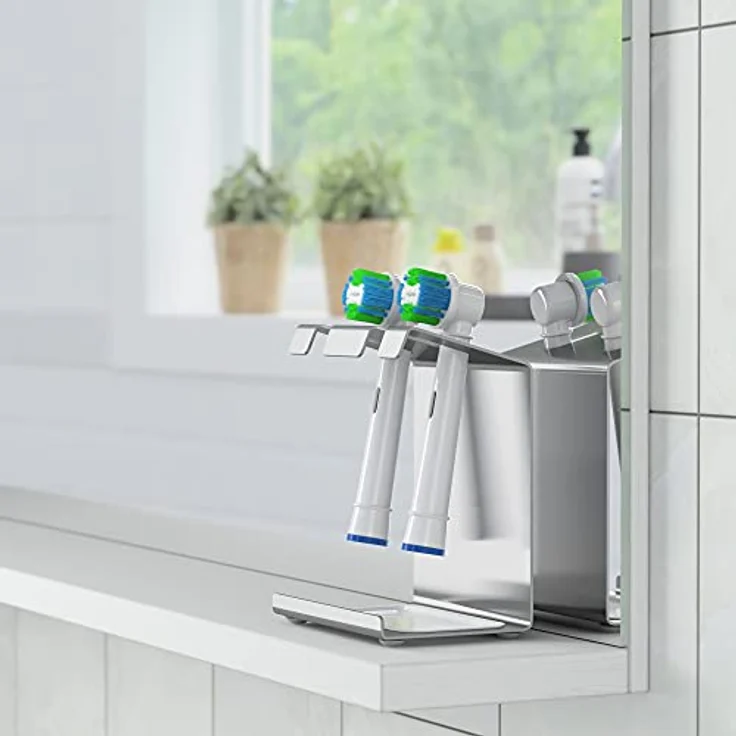 WIETRE 2er Edelstahl Aufsteckbürsten-Halter für Oral-B, iO, Philips – Bild 3