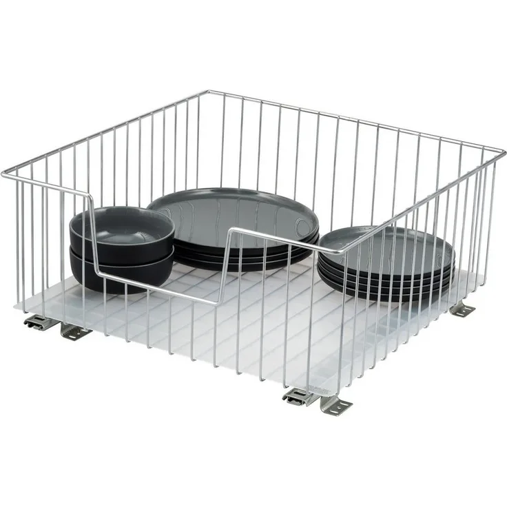 bremermann Teleskopauszug Schrank-Korbauszug 50 cm Breite, mit Einlegeboden, chrom
