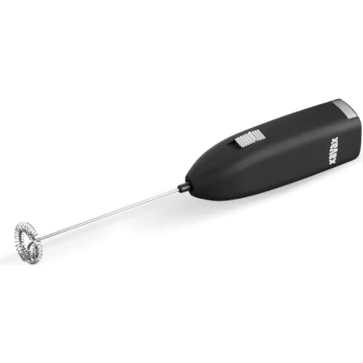 XAVAX | Elektrischer Milchaufschäumer (Milchschäumer, Edelstahl, batteriebetrieben, elektrisch, multifunktional) Farbe Schwarz